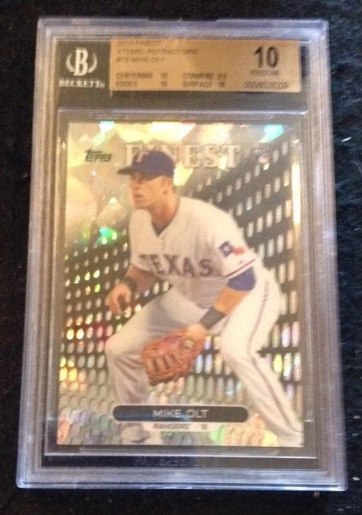 2013 Finest Atomic Refractor Mike Olt 2/5 BGS 10 PRISTINE Rookie Rangers
