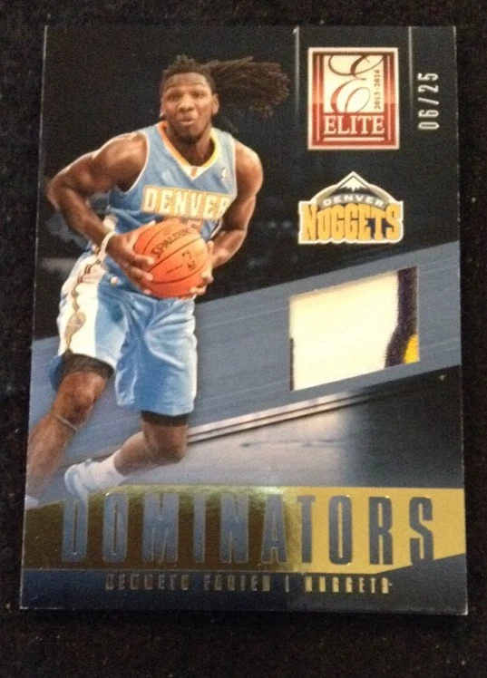 2013/14 PANINI ELITE KENNETH FARIED DOMINATORS 3 Clr JERSEY 6/25 Ssp

