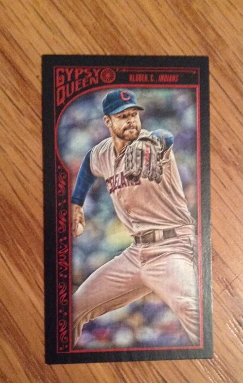 2015 Topps Gypsy Queen Mini Black Border Red Variation COREY KLUBER 4/5 Ssp Wow
