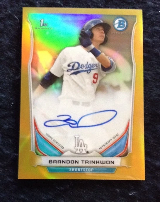 Brandon Trinkwon 2014 Bowman Chrome Gold Refractor Autograph 1/50 EBAY 1/1
