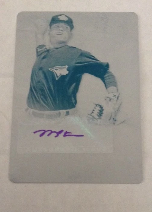 2014 Topps Supreme Marcus Stroman cyan printing plate Auto 1/1!! RARE
