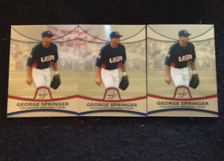 George Springer RC 2010 Bowman Platinum Prospects Refractor #PP48 #'D/999
