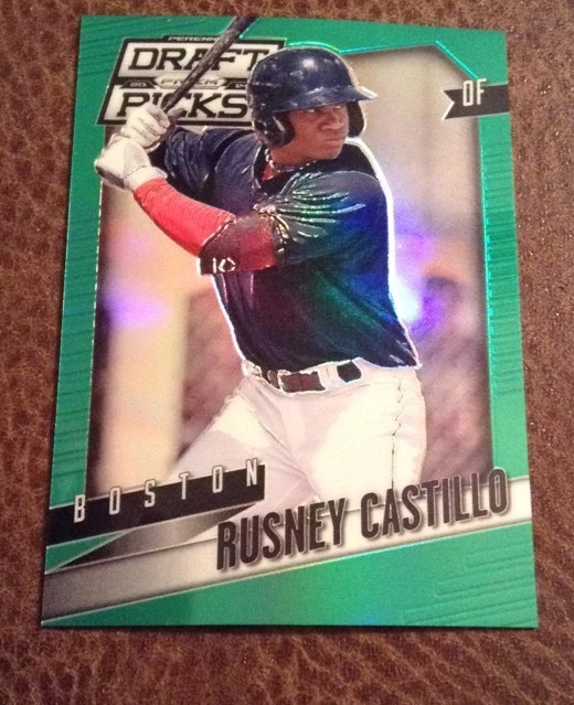 Rusney Castillo 2014 Panini Prizm Draft Picks GREEN PRIZM #14/35 Boston Red Sox
