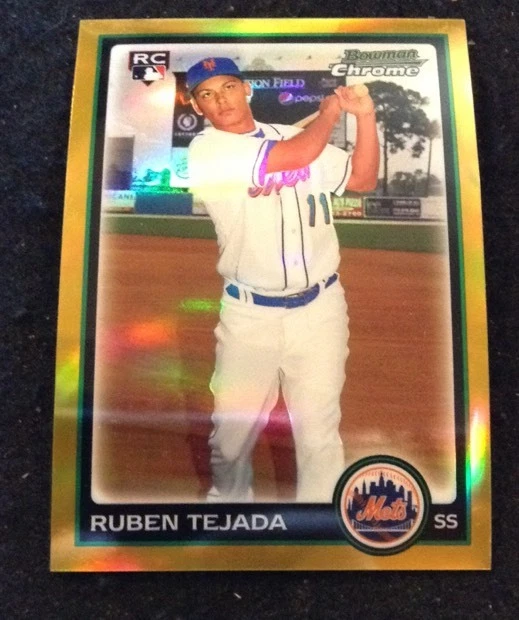 2010 Bowman Chrome Gold Refractors #216B Ruben Tejada 10/50 NM-MT
