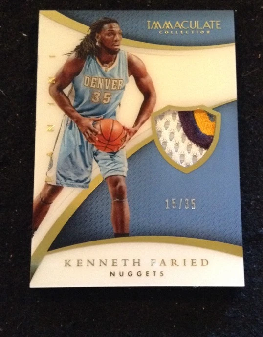 Kenneth Faried 2014-15 Panini Immaculate Collection Acetate 4 Clr Patch 15/35
