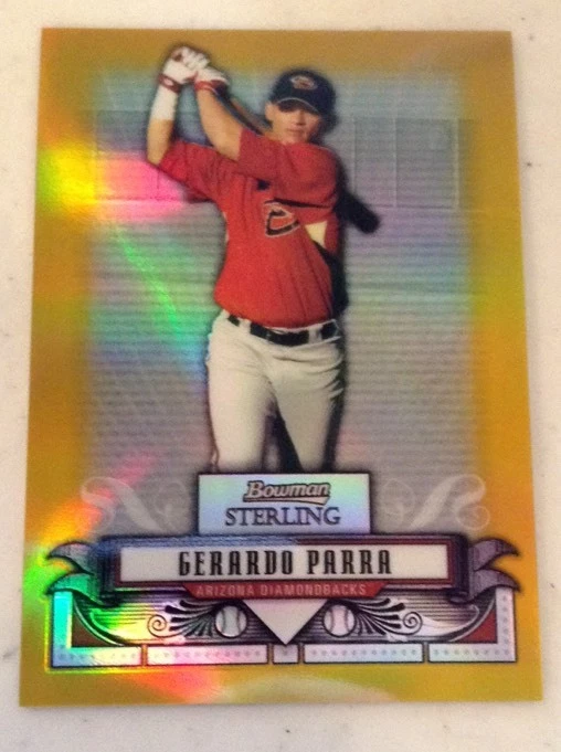 GERARDO PARRA 2008 Bowman Sterling GOLD REFRACTOR 19/50 Rookie Diamondbacks
