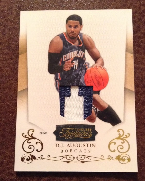 2010-11 Timeless Treasures Dj Augustin Jersey Relic Prime Patch 2/3
