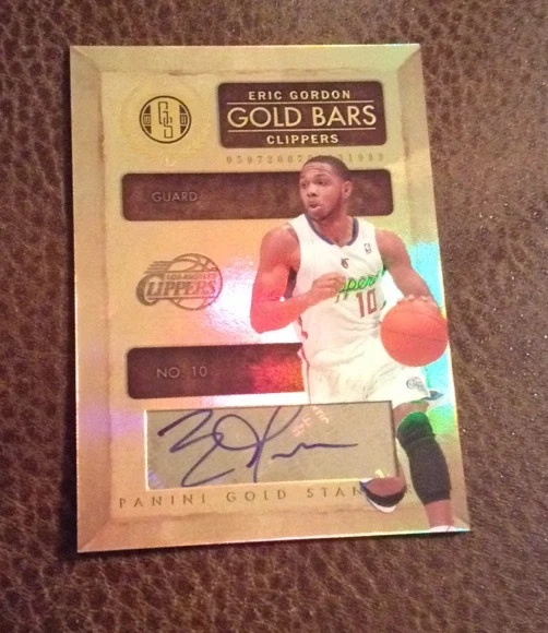 Eric Gordon GOLD BARS Auto HORNETS 2010-11 Gold Standard 20/40 SP RARE RARE
