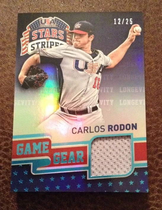 2015 Panini USA STARS STRIPES CARLOS RODON JERSEY WHITE SOX 12/25 JRSY
