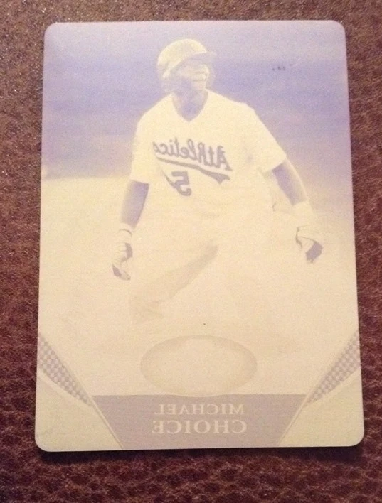2011 Bowman Platinum Michael Choice 1/1 Printing Plate Yellow RC
