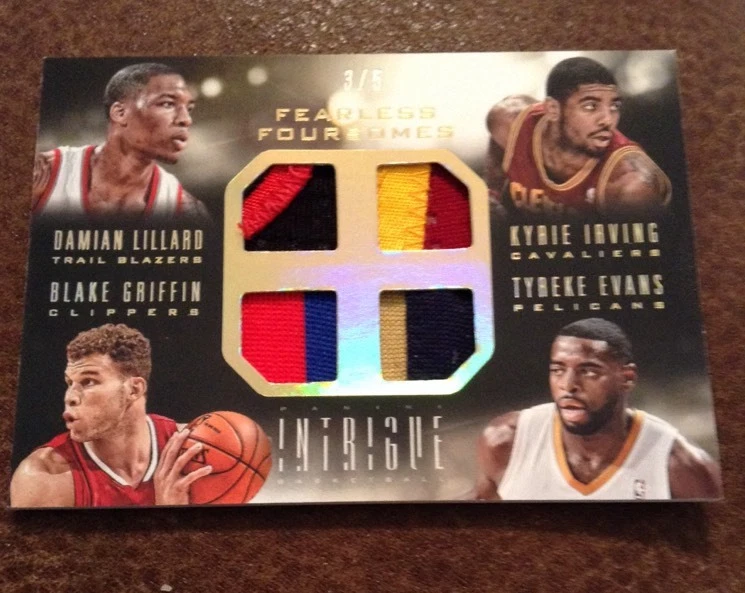 2013-14 Panini Intrigue Fearless Foursomes Irving Griffin Lillard Evans 3/5 Sick
