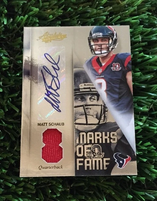 2012 Absolute Matt Schaub Marks Of Fame Patch Auto #D 1/5 SSP Texans/ Ravens
