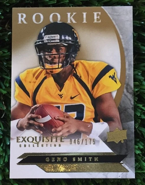 2012 UD EXQUISITE GENO SMITH ROOKIE CARD BASE RC #/175 WEST VIRGINIA
