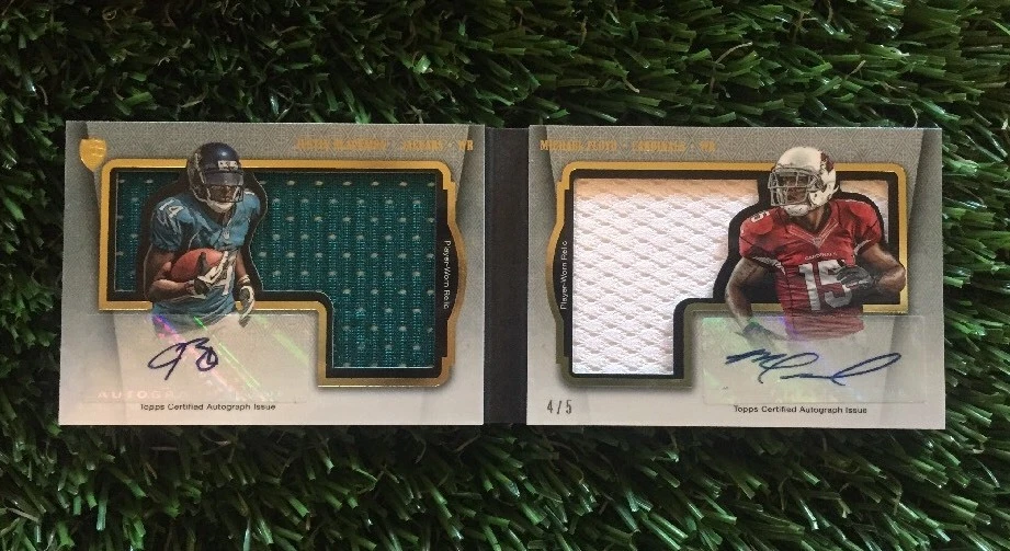 2012 TOPPS SUPREME JUSTIN BLACKMON/MICHAEL FLOYD JERSEY BOOK RC ROOKIE AUTO #/5 COLLECTIBLE MEMORABILIA