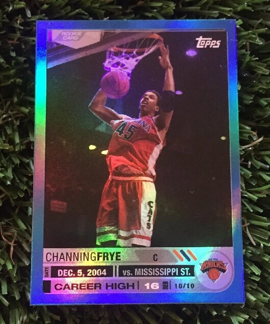 2005-06 TOPPS BIG GAME CHANNING FRYE RC BLUE PARALLEL #/33 SP
