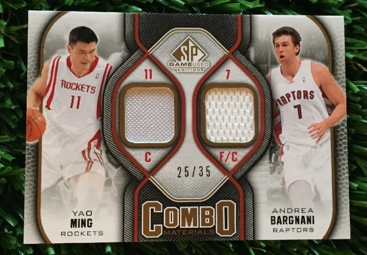 2009-10 SP Game Used Andrea Bargnani Yao Ming DUAL GU JERSEY RELIC #ED 25/35 SSP
