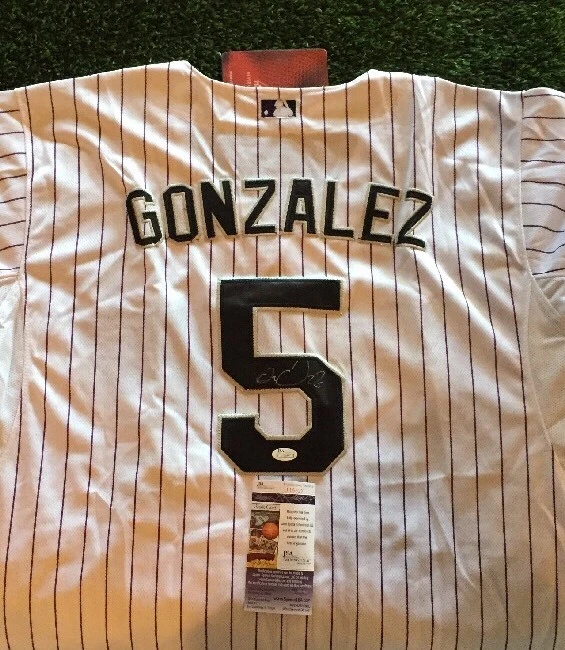 CARLOS GONZALEZ CARGO COLORADO ROCKIES SIGNED Jersey JSA/COA J15927
