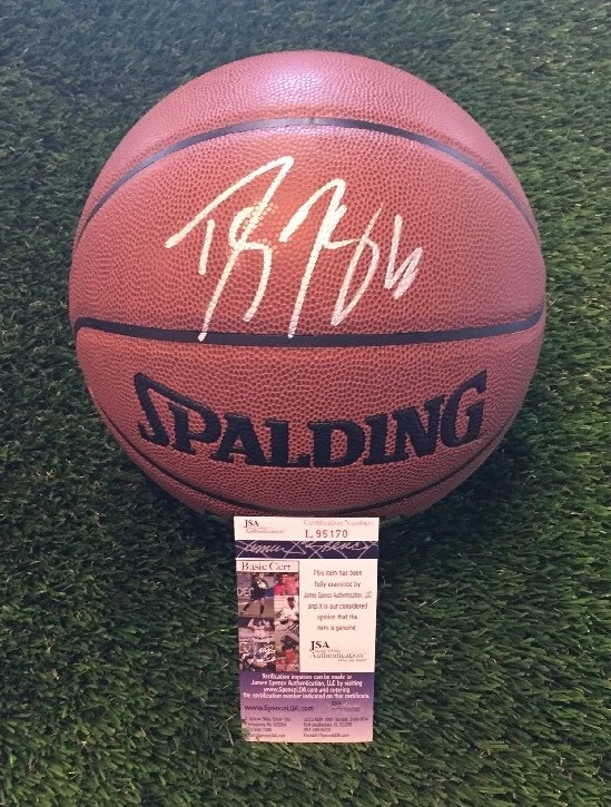 DWIGHT HOWARD HOUSTON ROCKETS AUTO INDOOR/OUTDOOR SPALDING BASKETBALL JSA/COA
