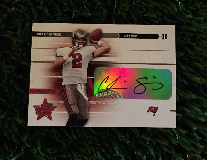 2003 Leaf Rookies and Stars #212 Chris Simms RC AUTO #ED 33 /750 BUCS
