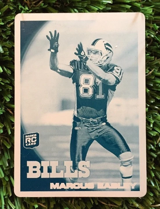 2010 Topps Football Marcus Easley Cyan Printing Plate 1/1 Bills
