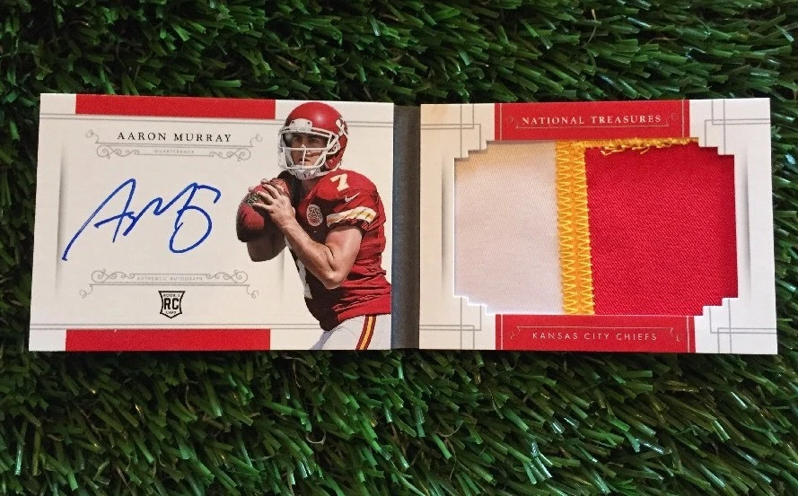 2014-15 National Treasures AARON MURRAY RPA RC Auto Jumbo Patch Book #ED 03/99
