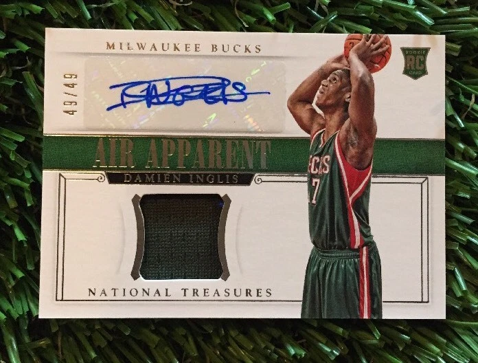 2014-15 National Treasures DAMIEN INGLIS Air Apparent RC Patch Auto #D 49/49 1/1
