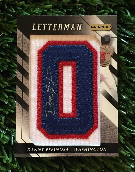 2008 Razor Letterman Danny Espinosa Washington Nationals Autograph RC #ED 02/20
