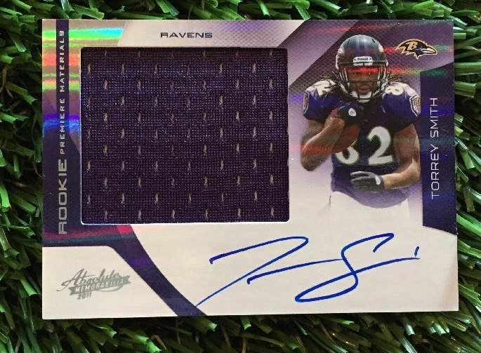 2011 Panini Absolute Memorabilia TORREY SMITH RPA Jumbo Patch RC #ED /25 RAVENS
