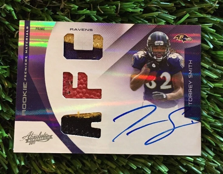 2011 Panini Absolute Memorabilia TORREY SMITH RPA 5 CLR PATCH RC #ED /25 RAVENS
