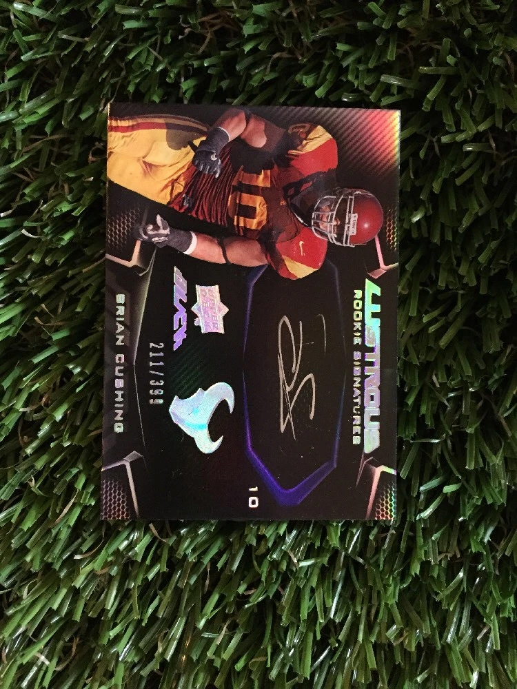 2009 UD BLACK BRIAN CUSHING LUSTROUS ON CARD AUTO #/399 TEXANS
