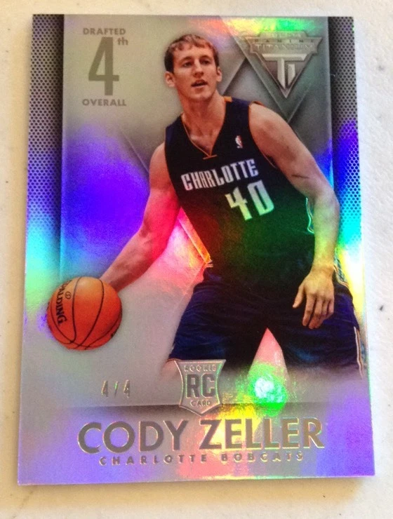 2013/14 14 Panini Titanium CODY ZELLER HOLOFOIL RC 4/4 Ssp Wow
