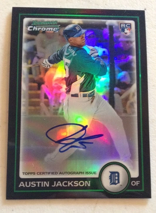 2010 Bowman Chrome Refractor Austin Jackson Auto RC 396/500
