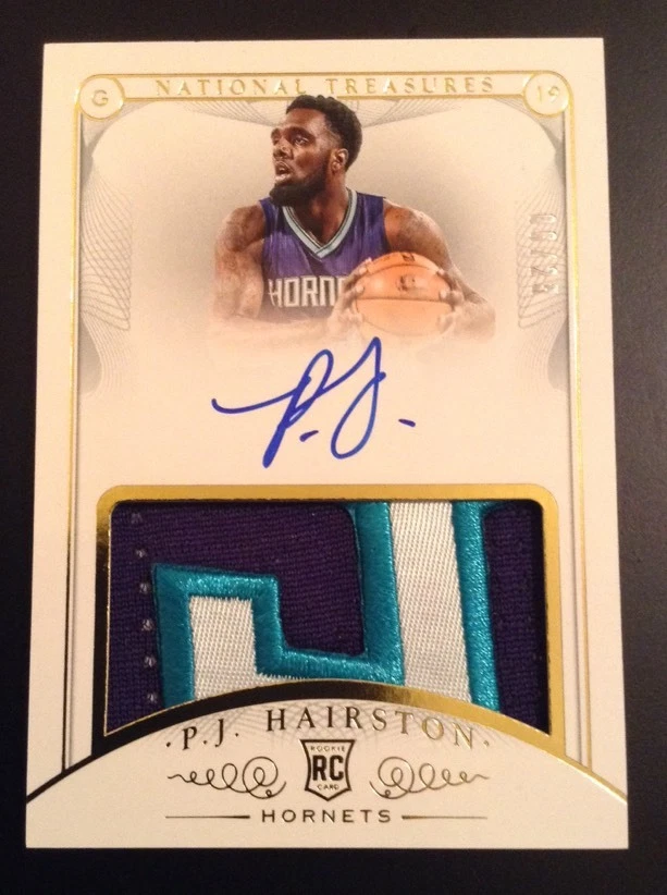 2014-15 National Treasures Rookie Patch Auto RPA PJ Hairston GOLD 6/25 Hornets
