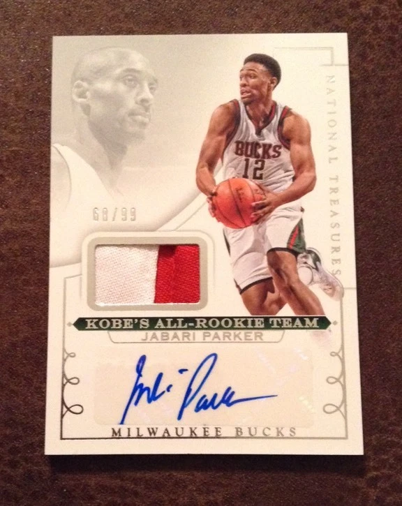 2014/15 Panini National Treasures Jabari Parker RPA /99 Kobe's All Rookie Team
