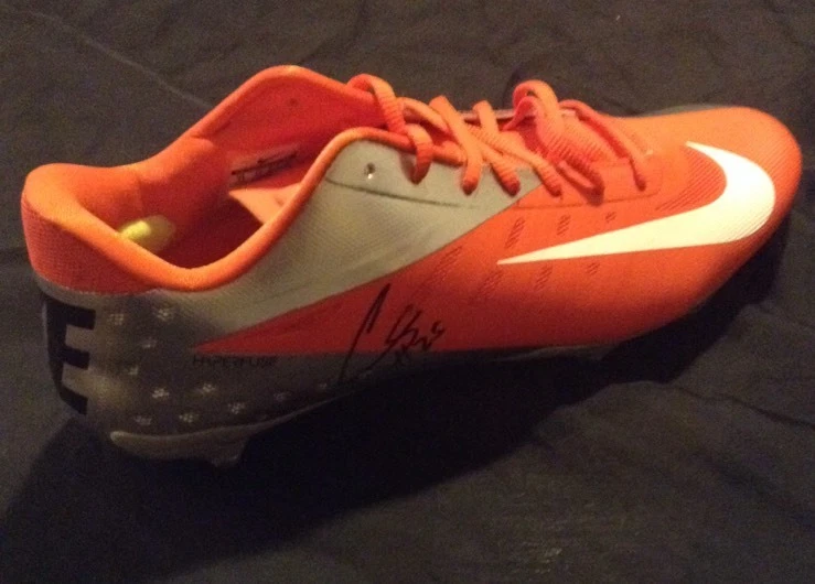 Chris Harris Jr. Signed Autographed Broncos Nike Cleat Jsa Coa
