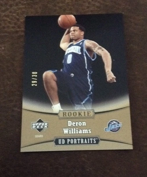 2005-06 UD Portraits Gold 139 DERON WILLIAMS Rookie 29/30 Ssp
