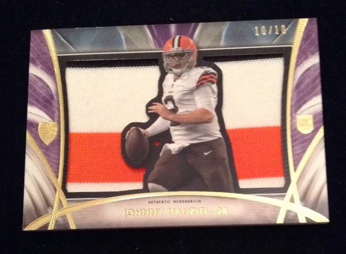 JOHNNY money MANZIEL 2014 Topps SUPREME #'d 10/10 card DIE-CUT ROOKIE RELIC RC

