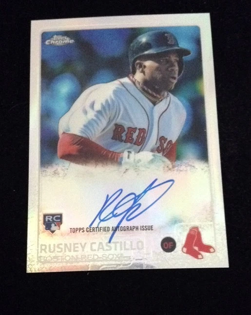 2015 Topps Chrome Rusney Castillo Refractor Auto Rookie Card 137/499 Red Sox
