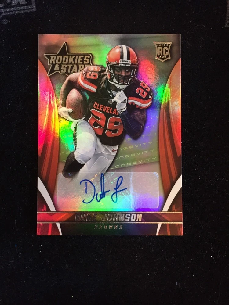 2015 Rookies and Stars Longevity Rookie Signatures Refractor Auto Duke Johnson
