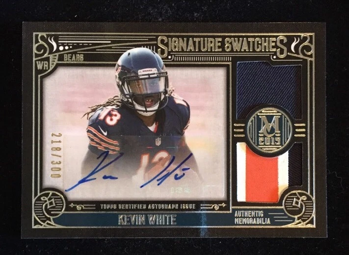 2015 Topps Museum Collection Signature Swatches Kevin White Dual Patch Auto /300
