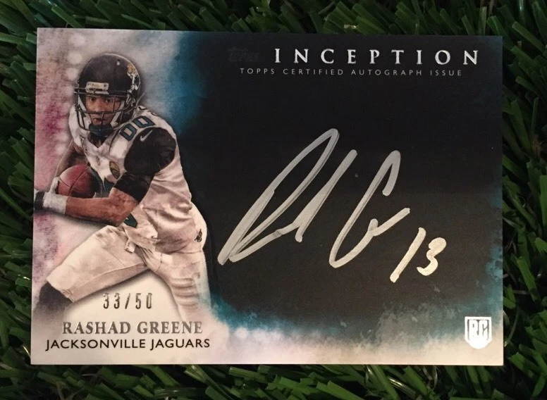 2015 Topps Inception Rashad Greene Silver Signatures Autograph RC #ED /50 Jags
