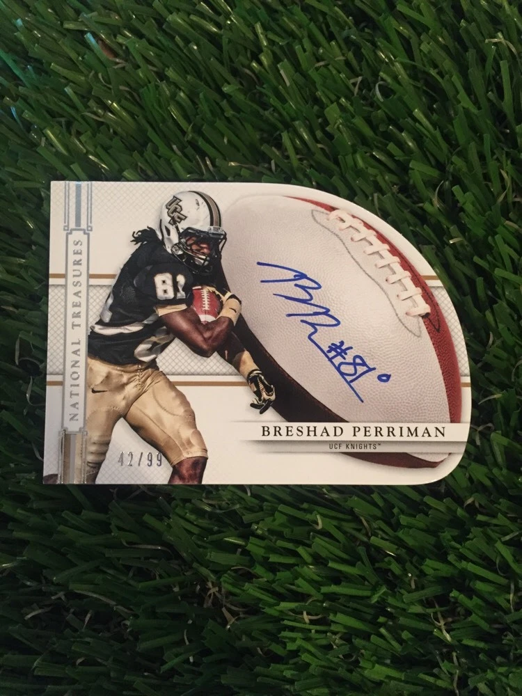 2015 NATIONAL TREASURES BRESHAD PERRIMAN ON CARD AUTO RC #ED /99 UCF RAVENS
