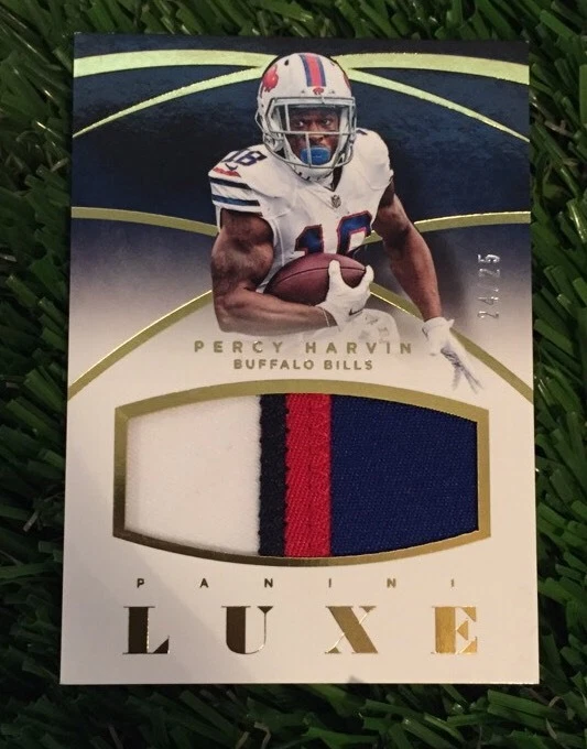 2015 LUXE Percy Harvin 4 color break GU Patch Card #d /25 BILLS
