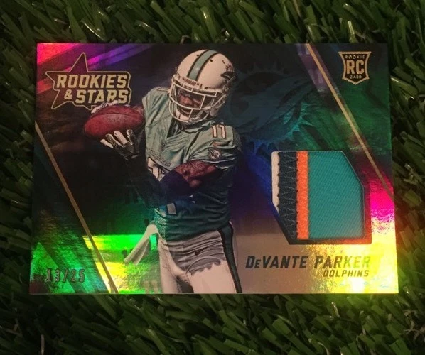 DeVante Parker 2015 PANINI ROOKIES & STARS 4 CLR JERSEY #D /25 Dolphins RC
