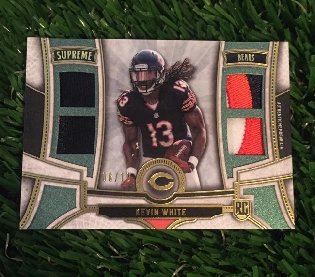 2015 Topps Supreme RC Kevin White Quad 3 CLR Patch Relic SP #ED /10 Bears

