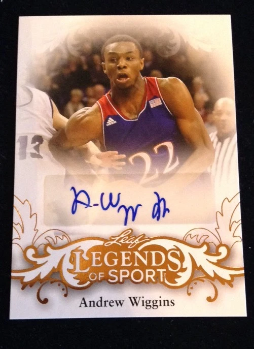 2015-16 Leaf Legends of Sport ANDREW WIGGINS auto autograph #BA-AW2
