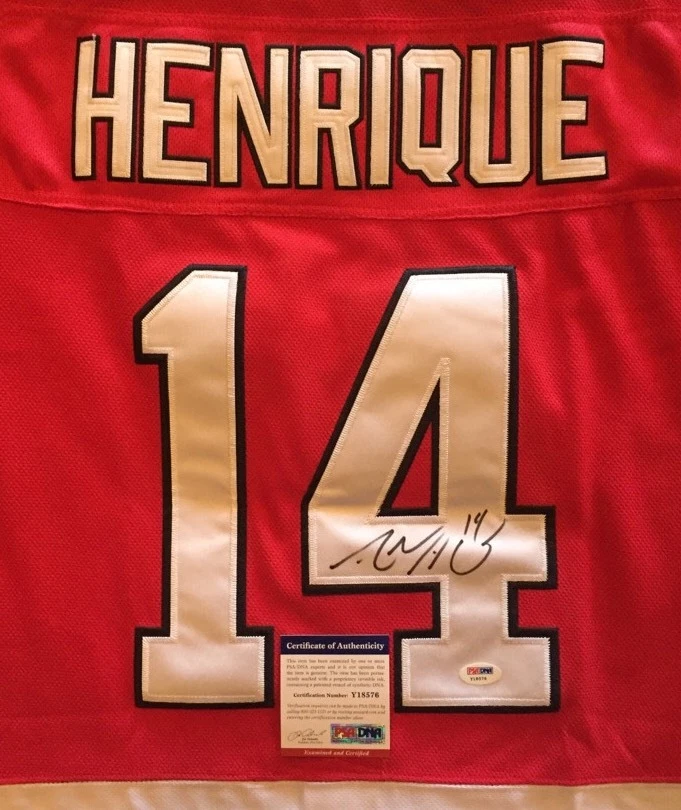 ADAM HENRIQUE SIGNED NEW JERSEY DEVILS HOCKEY JERSEY PSA/COA
