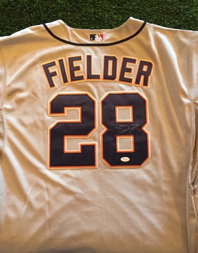 PRINCE FIELDER DETROIT TIGERS GREY SIGNED Jersey JSA
