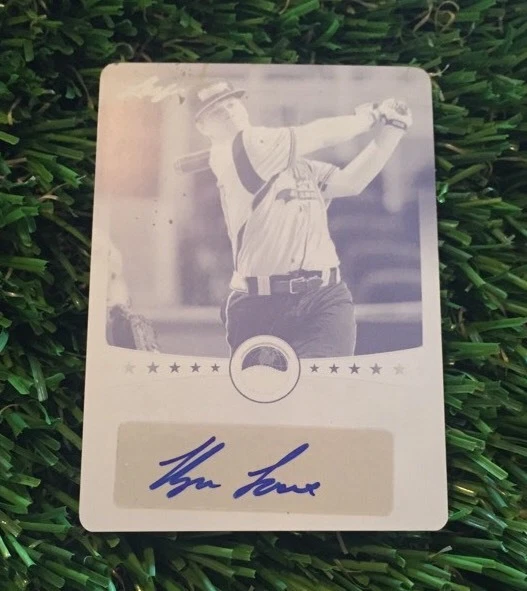 BEN LOWE 2013 Leaf Power Showcase Autograph Rookie CYAN Auto Plate RC #D 1/1
