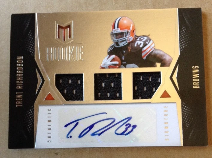 TRENT RICHARDSON 2012 PANINI MOMENTUM TRIPLE JERSEY AUTO RC #D 274/399
